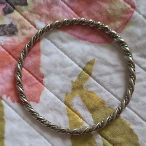 Sterling Navajo Twisted Silver Bangle